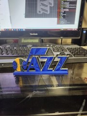 3d Printed Utah Jazz Logo 7.5 X 10 Inch