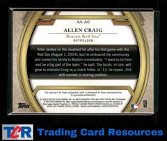 2015 Topps Tier One – Acclaimed Autographs #AA-AC Allen Craig #/299