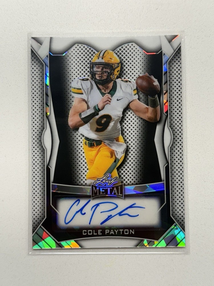 2025 Leaf Web Exclusives Cole Payton Metal Auto Autograph Crystal White #/45