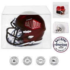 Versatile 7 Inch Mini Helmet Display Case for Football, Baseball, Racing Gear