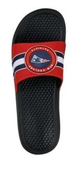 New England Patriots NFL Men’s Team Raised Logo Slip-on Sandals Slides: S-XL