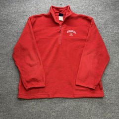 AS Sports Arkansas Razorback Vintage 1/4 Zip Size Mens XL Red/White
