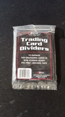 BCW 10-count plastic trading card dividers