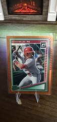 2025 Optic Baseball Orange Prizm Rated Prospect /199 Aiden Miller Phillies