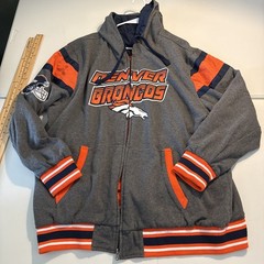 NWOT Men’s 3XL GIII NFL Denver Broncos Reversible Orange & Gray Hoodie Jacket