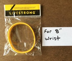 LIVESTRONG Size XL 8” Yellow Wristband Bracelet Lance Armstrong Foundation