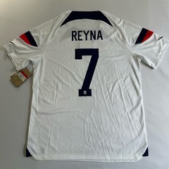 Nike USA Gio Reyna #7 Soccer Jersey Men’s L Dri-FIT Home White NWT 2022-24
