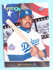 2002 DONRUSS STUDIO BRIAN JORDAN #57 THE NATIONAL EMBOSSED #1/5 DODGERS