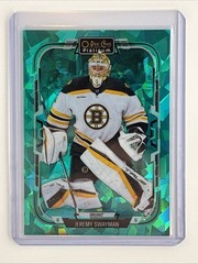 2025-26 O-Pee-Chee Platinum Turquoise Fragments Jeremy Swayman /249 #18 | Bruins