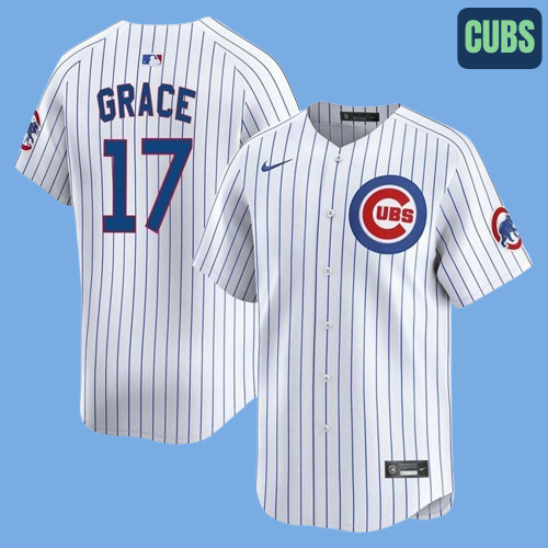 Cubs #17 Mark Grace White Cool Base Stitched Jersey “All sizes available”