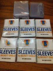 6 packs Beckett Shield Standard Card Soft Sleeves (600 Count) + hard sleeves