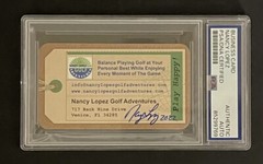 Nancy Lopez Golf Adventure Signed Business Card PSA/DNA Slabbed Autographed LPGA