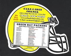 2025 Green Bay Packers Magnet Schedule Packer City Antiques