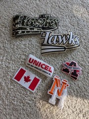 Huge Lot Of 750 Pro Quality Jersey Numbers Patches Hockey Baseball Stitched Sewn