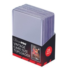 (25-Pack) Ultra-Pro Vintage Size Topload Trading Card Holders 2 5/8″ x 3 3/4″