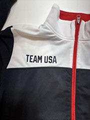 TEAM USA Team Apparel Olympics Red/White/BlACK Polyester Zip TRACK JACKET WOMENS