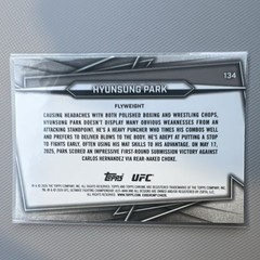 2025 Topps Chrome UFC Hyunsung Park Blue Wave Refractor 68/75 Rookie #169