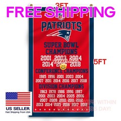 New England Patriots 3×5 ft Flag Banner NFL Football Champions FREE Shipping