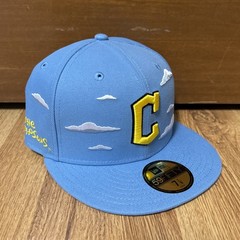 New Era 59Fifty Cleveland Guardians Fitted Size 7 1/8 Simpsons Light Blue Hat