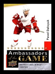 5-01-04 PWE . 2009-10 upper deck #ag38 pavel datsyuk ambassadors of the game