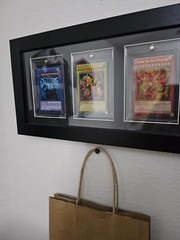 Trading Card Display Case 3 Sport Pokemon MTG Wood Frame + 35PT Magnetic Holders