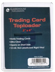 5 – GUARDHOUSE TRADING CARD RIGID TOPLOADERS 3″ x 4″ – 12 mil LONG STORAGE SAFE