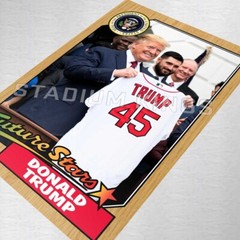 Donald Trump 45 Jersey President USA 1987 Baseball Card Poster – 11×17 inches