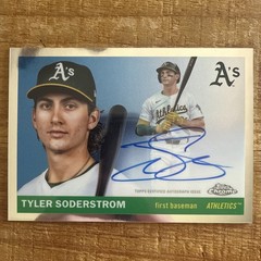 Tyler Soderstrom 2025 Topps Chrome Platinum Anniversary Auto #CPA-TSO Athletics