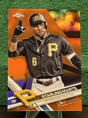 Starling Marte 2017 Topps Chrome #35 Orange Refractor /25