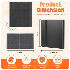Card Binder, 9 Pocket Trading Card Album Folder,20 Pages, 360 Card Capacity Spor