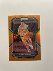2022-23 Panini Prizm — #123 Austin Reaves – Orange /49 – LAKERS