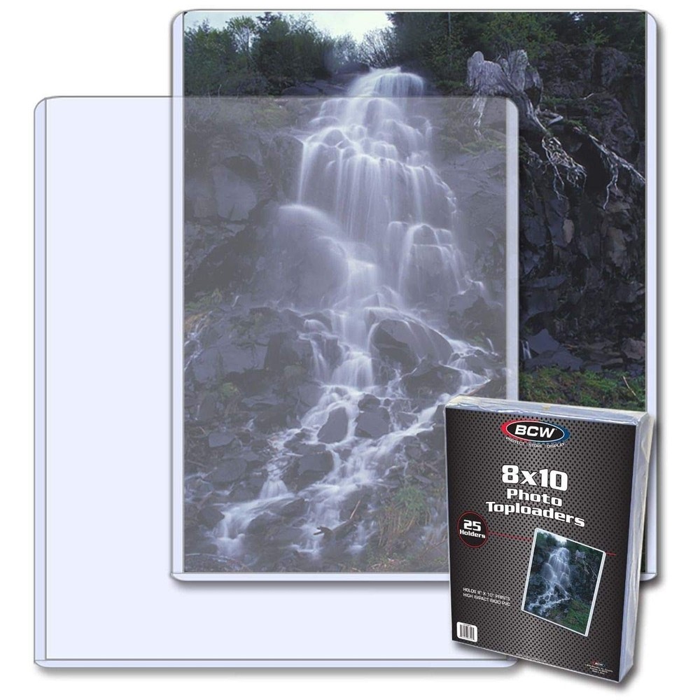 8×10 Toploader Holder – 25 Count | Rigid PVC, Non-, Crystal Clear Photocard S…