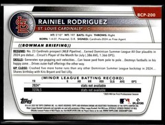 2025 Bowman Chrome #BCP-200 Rainiel Rodriguez 1st Prospect Shimmer Refractor RC