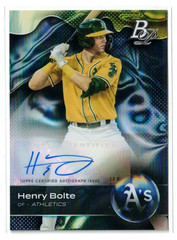 2023 Bowman Platinum RC AUTO Henry Bolte #TOP-30! Athletics! Rookie! Autograph!