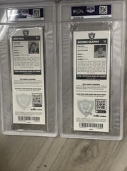 2021 Las Vegas Raiders Ticket Stub Lot Of 4 PSA 7 8 9 George Blanda Art Shell CE