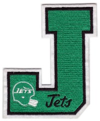 NEW YORK JETS NFL FOOTBALL VINTAGE 5″ LETTER LOGO TEAM PATCH