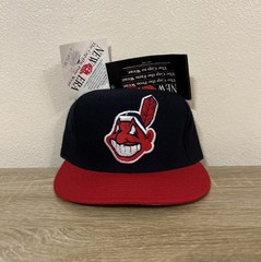 VTG New Era 59FIFTY Cleveland Indians Wahoo 90s Wool Fit 6 3/4 Hat Rare New