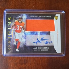 2024 Panini Origins #RJA-AES Audric Estime Rookie Jumbo Jersey Autographs RPA
