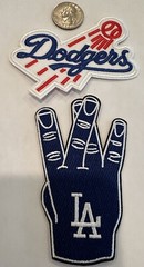 2-Los Angeles Dodgers embroidered iron on patches 4”H X 2”W & 3.5”x 2” Nice!