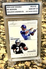 BO JACKSON 2024 LEAF Exclusive Legends Edition GRADED GEM-MT 10 CARD #ELE-01
