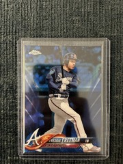 2018 Topps Chrome Freddie Freeman #23 Blue Wave Refractor /75 Braves SP