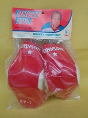 NEW OLD STOCK VINTAGE Bobby Hull Johnson &Johnson elbow pads WHA NHL HOCKEY red