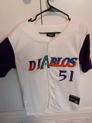 El Paso Diablos EFF Vintage Button Down Jersey Randy Johnson
