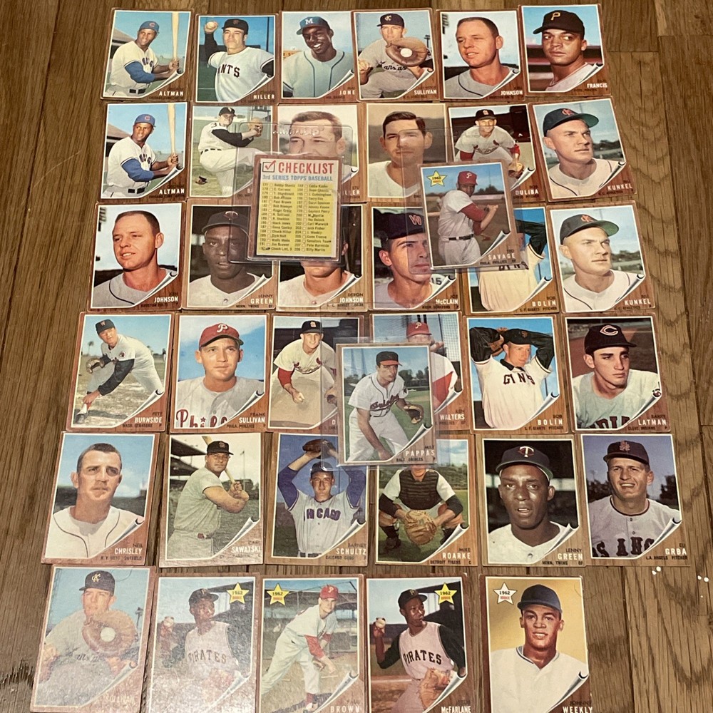 Lot Of 38 1962 Topps Rookies And Stars Great Cards Most Vg Condition Checklist