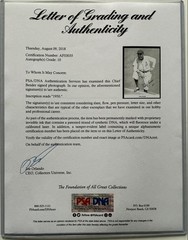 “Chief” Bender signed approx 5×7 inch matted B&W photo PSA/DNA Auth grade 10