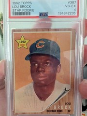 1962 Topps – Lou Brock #387 (RC) PSA 4 VG-EX