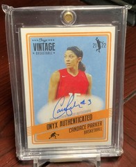 2021 Onyx Vintage WNBA CANDACE PARKER Blue /50 On Card Signatures Auto