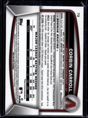 2023 Bowman Mega Box Chrome Mojo Refractors Corbin Carroll #73 Diamondbacks