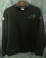 CAROLINA PANTHERS NIKE DRI FIT FOOTBALL BLACK ON FEILD COACHES SWEATSHIRT XL