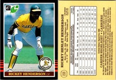 1985 Donruss RICKEY HENDERSON #208 EX